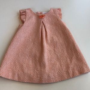 Zara tangerine and white tweed dress.